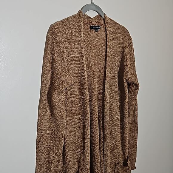 NWOT Love Ellie Long Textured Open Front Cardigan Lightweight with Pockets Sz S - Picture 3 of 10